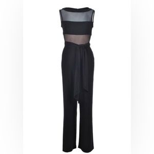 Joseph Ribkoff black mesh jumpsuit